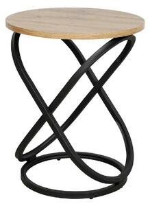 Masuta cafea EOS E, stejar artisan/negru mat, 45x55 cm