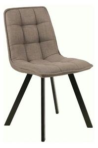 Scaun de sufragerie tapitat ELLIS, bej/negru, stofa/metal, 46x42x88 cm