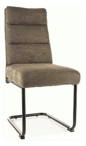 Scaun BERRY, verde olive/negru, stofa/metal, 44x44x97 cm