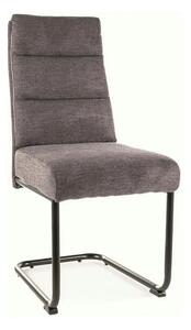 Scaun BERRY, gri inchis/negru, stofa/metal, 44x44x97 cm
