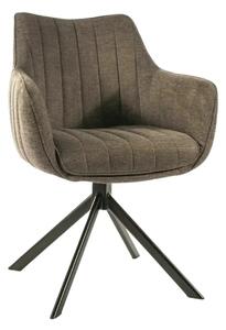 Scaun rotativ AZALIA, verde olive/negru, stofa clasica/metal, 61x44x86
