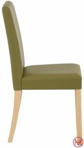 Set 6 scaune imitatie de piele verzi Nina 44/52,5/90 cm