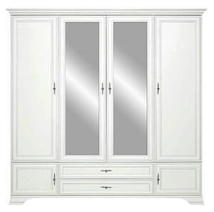 Dulap dressing alb IDENTO, PAL, cu 6 usi si 2 sertare, 227x61x225 cm