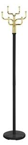 Cuier pom COSMIC, negru/auriu, metal, 34x30x176 cm