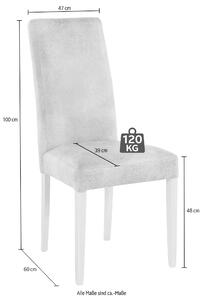 Set 2 scaune Carola maro 47/60/100 cm