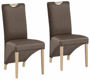 Set 2 scaune Bianca maro 49/58/98 cm