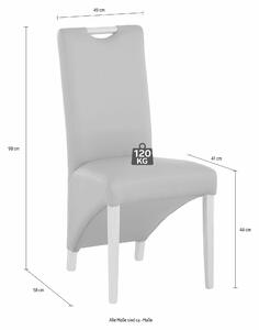Set 2 scaune Bianca maro 49/58/98 cm