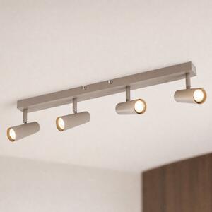 Lindby Spot de tavan Iluna, 4 becuri, maro cafenie, GU10, reglabil, Maro / Rugină, Camera de zi / sufragerie, Metal, Modern