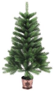 Brad de Crăciun artificial, ace cu aspect natural, 65 cm, verde