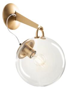 Artemide Miconos aplică din sticlă, alamă, reglabil, Auriu / Alamă, Camera de zi / sufragerie, Sticlă, Design
