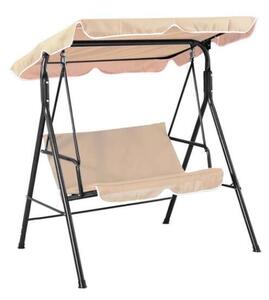 Balansoar gradina bej, 3 persoane, structura metal, 170 x 110 x 153 cm
