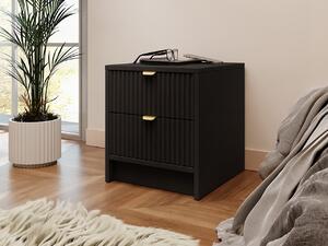 Z0ND0 Noptieră Rozoma 2SZ (Negru molet + auriu) . 1104522