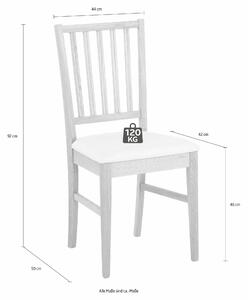 Set 2 scaune Ruanda albe-gri 44/50/92 cm