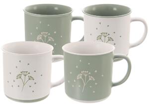 Orion Set de căni ceramice verzui 4 buc, 0,5 l