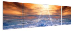 Tablou modern - soarele deasupra norilor (170x50cm)