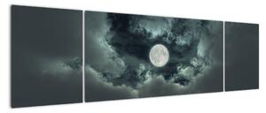 Tablou - lună ?i nori (170x50cm)