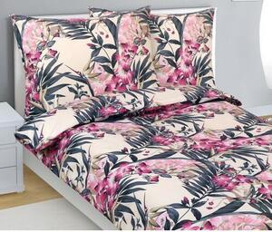 Lenjerie de pat din bumbac Bellatex Amarylka roz ,140 x 200 cm, 70 x 90 cm