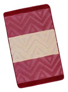 Bellatex Covor de baie Bany Chevron burgundy, 60 x100 cm