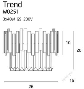 Aplica perete Trend  Maxlight Auriu -W0251