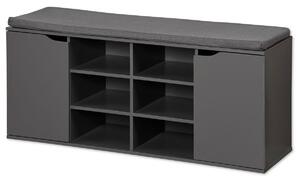 Kesper 15919 Suport pentru pantofi cu scaun, gri,103 x 48 x 30,5 cm