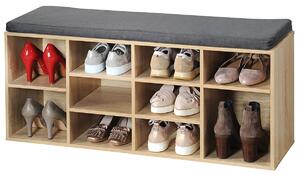 Kesper 15920 Suport pantofi cu scaun, decorstejar, 103,5 x 48 x 29,5 cm