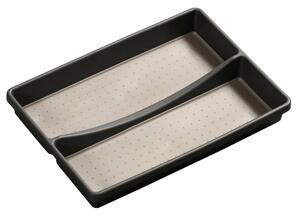 Kesper 30093 Dulap de plastic 2 compartimente,gri, 32,5 x 23 x 4,5 cm