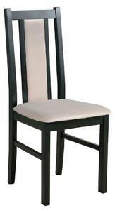 Scaun BOS 14, bej/negru, stofa clasica/lemn de fag, 43x40x94 cm