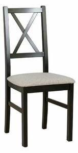 Scaun NILO 12, negru/gri - Higge 11, lemn de fag/stofa, 43x40x90 cm