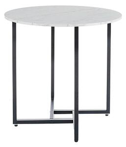 Masa ALTO II, alb/negru, PAL laminat/metal, 80x80x76 cm