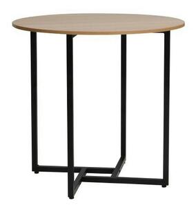 Masa ALTO II, stejar/negru, PAL laminat/metal, 80x80x76 cm