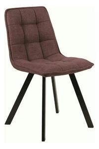 Scaun ELLIS, maro/negru, stofa clasica/metal, 46x42x88 cm