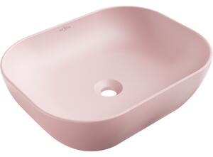 Mexen Rosa chiuvetă pe blat 50 x 40 cm, Roz mat - 21095044