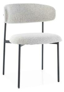 Scaun ELTON, bej/negru, stofa/metal, 56x46x80 cm