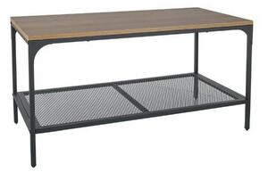 Masuta LEX L, stejar/negru, PAL laminat/metal, 90x45x45 cm