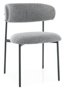 Scaun ELTON, gri/negru, stofa/metal, 56x46x80 cm