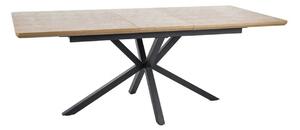 Masa extensibila LOGAN, stejar/negru, 160/200x90x76 cm