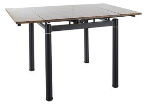 Masa extensibila GD082, nuc vintage/negru mat, 80/131x80x75 cm