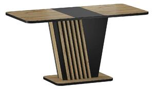 Masa extensibila NEVIO, stejar artisan/negru, PAL, 125/170x75x76 cm