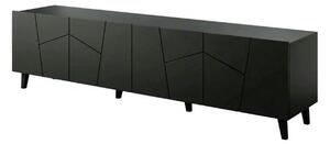 Comoda TV ETNA, negru, PAL laminat, 200x42x52 cm