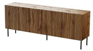 Comoda JUNGLE, stejar wotan/negru, PAL laminat/metal, 190x42x75 cm