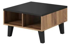 Masuta cafea LOTTA, negru/stejar sonoma, PAL, 60x60x35 cm