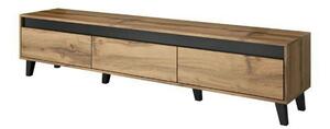 Comoda TV NORD, stejar wotan/gri antracit, PAL laminat, 185x38x42 cm