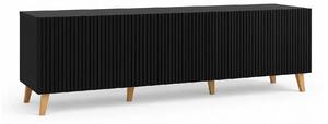 Comoda TV mare PAFOS, negru, PAL laminat, 200x40x52 cm