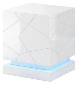 Set 2 noptiere QIU, alb, 46x42x53 cm