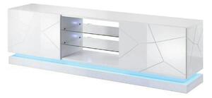 Comoda TV QIU, alb, 200x40x57 cm