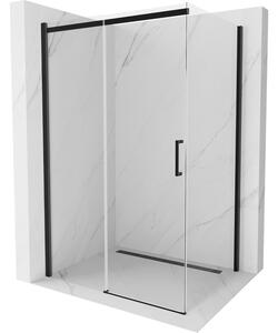 Mexen Omega cabina de duș glisantă 100 x 80 cm, transparentă, neagră - 825-100-080-70-00