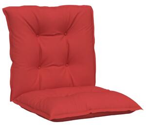 Perne scaun cu spătar scund, 4 buc., roșu, 100x50x7 cm, textil