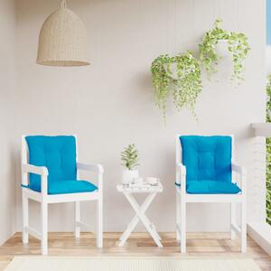 Perne scaun cu spătar mic 2 buc., albastru, 100x50x7 cm, textil
