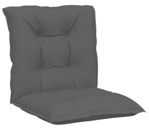 Perne scaun cu spătar mic 4 buc., negru, 100x50x7 cm, textil