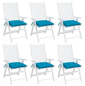 Perne de scaun 6 buc. albastru deschis 40x40x7 cm textil oxford